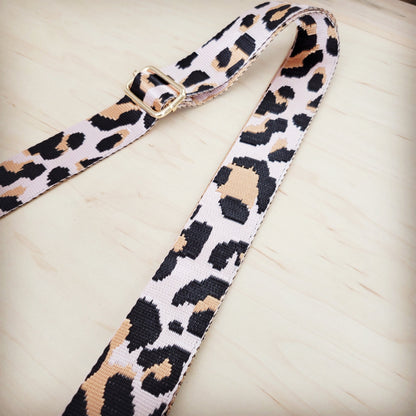Nylon Adjustable Leopard Print Crossbody Strap 401s