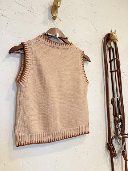 The Embroidered Roping Cowboy Sweater Vest
