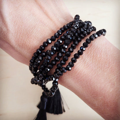 **Midnight Tassel Drawstring Bracelet 811m