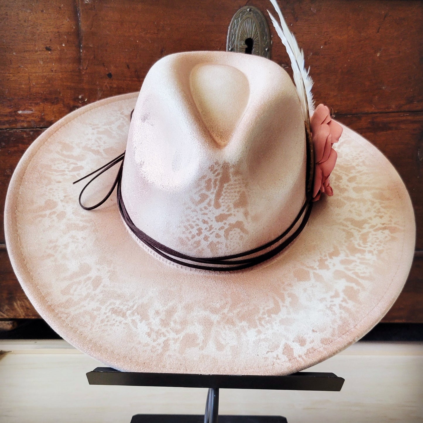 CUSTOM Hand-Painted Cowgirl Western Boho Hat A121