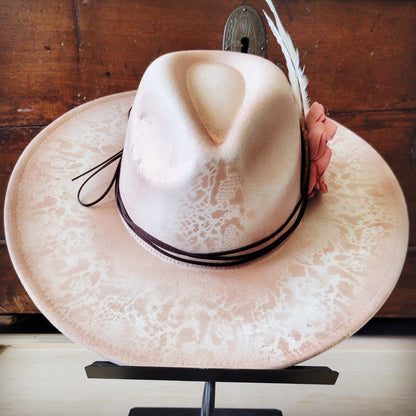 CUSTOM Hand-Painted Cowgirl Western Boho Hat A121