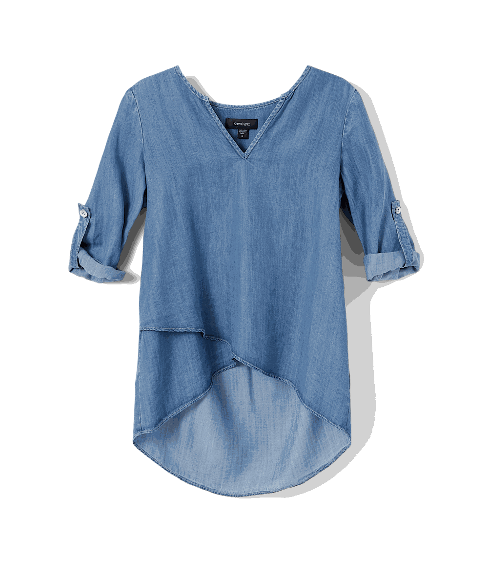 Asymmetric Hem Wrap Top