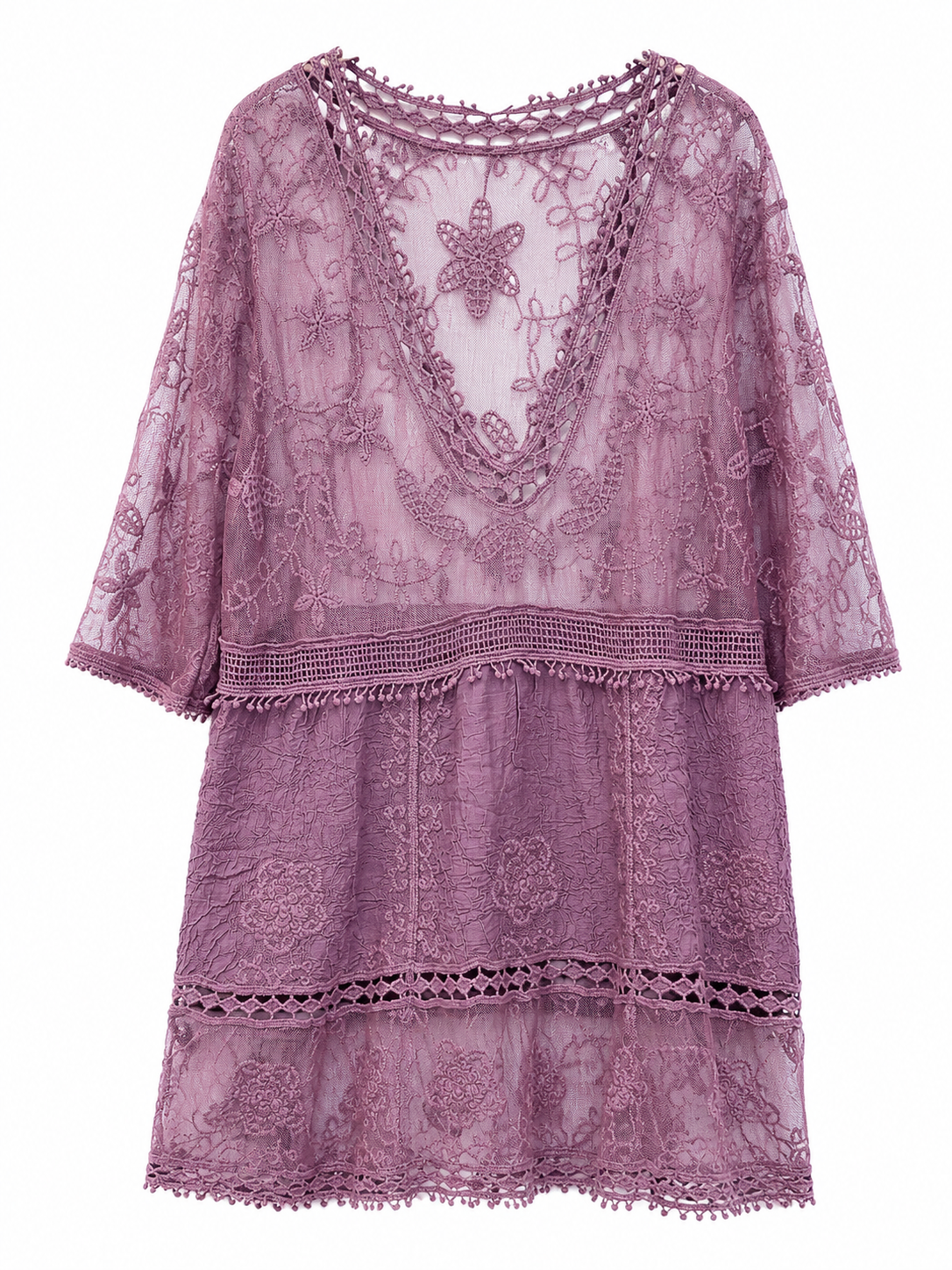 Lavender Breeze Boho Cover-Up/Blouse