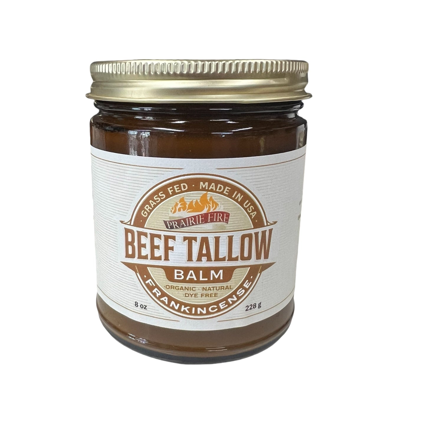 Grass Fed Beef Tallow Balm - 8 oz - Made in USA - Organic Grass Fed and Finished - Moisturizing Skin Care