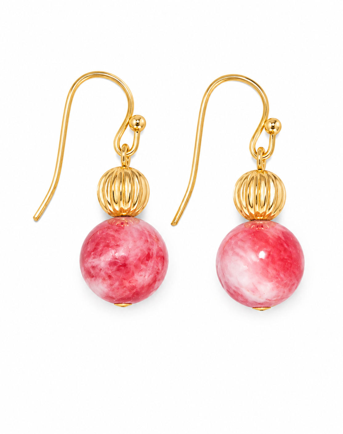 Pink Jade Glow Earrings