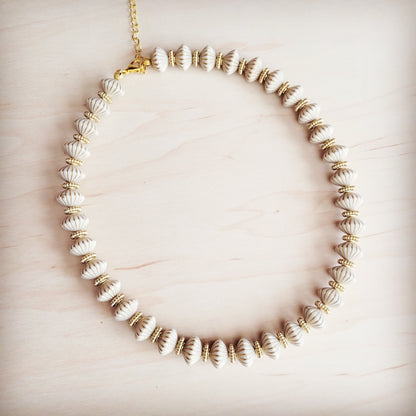 **Golden Shell Collar Necklace 257lo