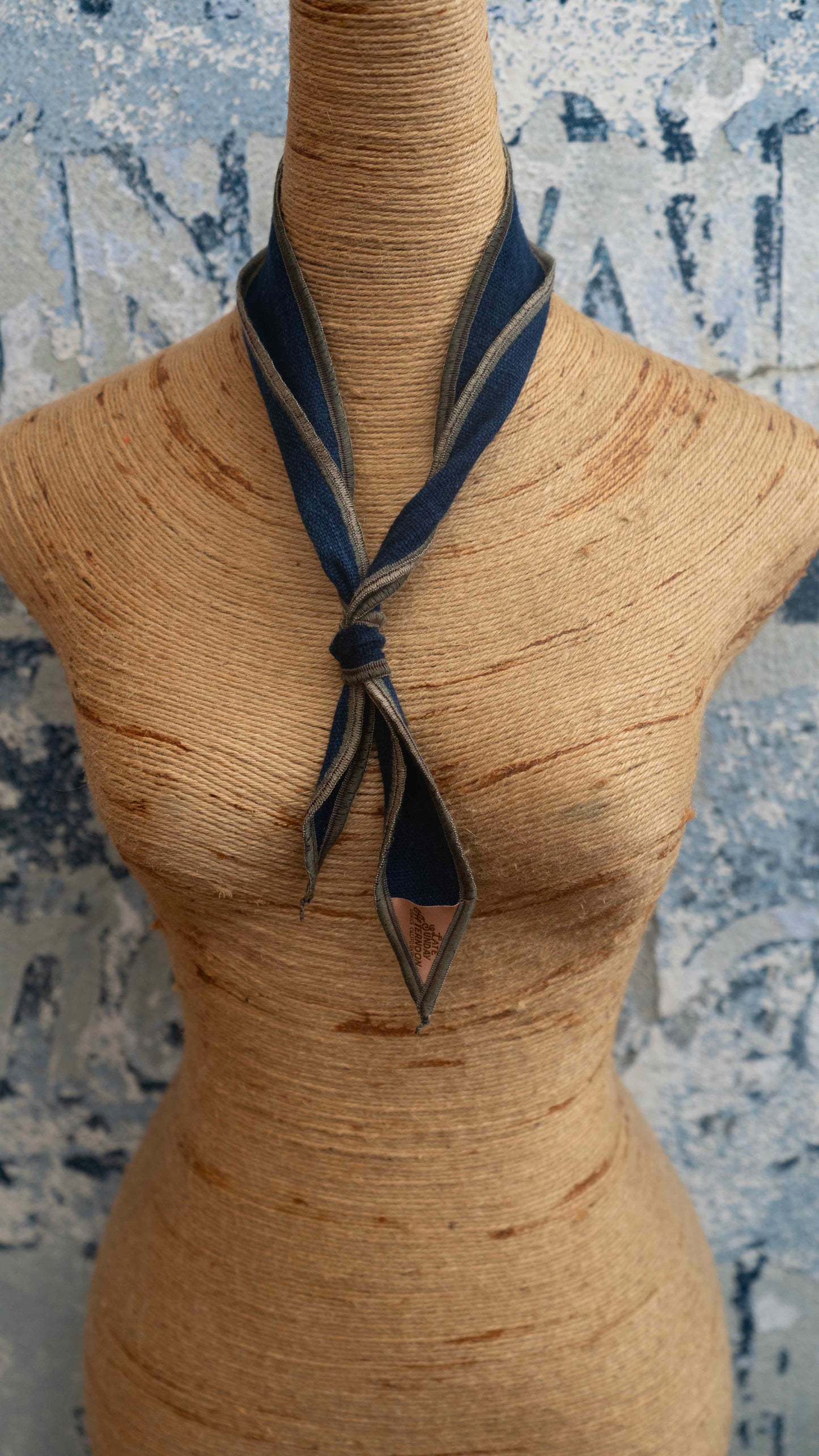 African Denim Neck Scarf