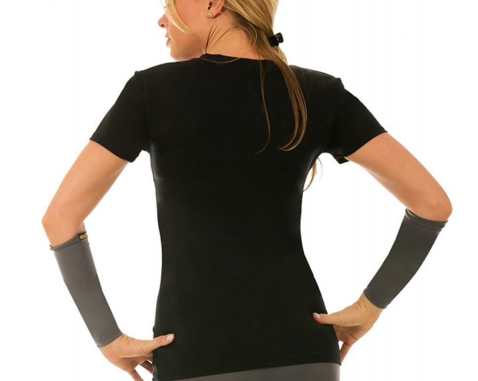 InstantFigure Activewear Compression Short Sleeve V-Neck Top AWT023