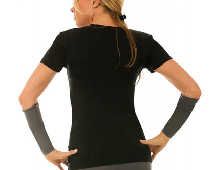 InstantFigure Activewear Compression Short Sleeve V-Neck Top AWT023