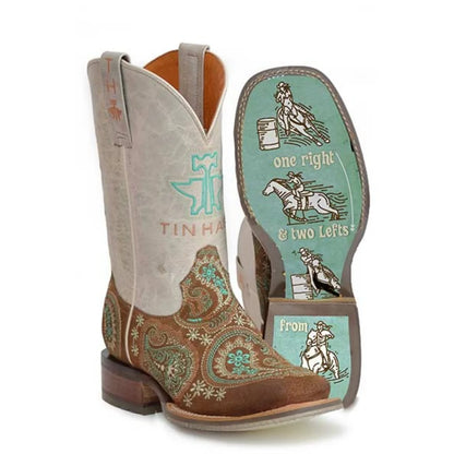 Tin Haul Wildrags - Women's Leather Cowgirl Boot
