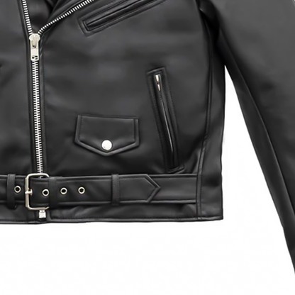 Cassandra - Women's Vegan Leather Motorcycle Jacket