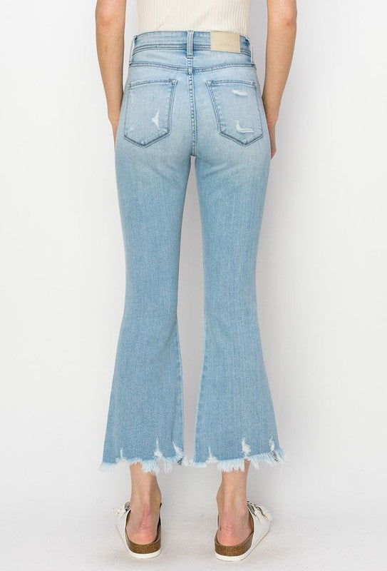 Ava Plus High Rise Crop Flare Jeans