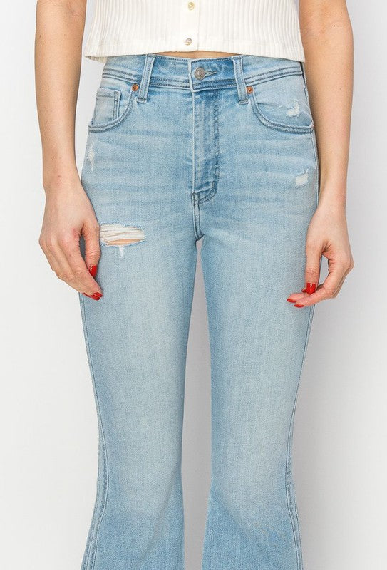 Ava Plus High Rise Crop Flare Jeans