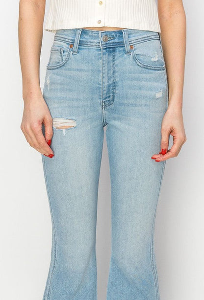 Ava Plus High Rise Crop Flare Jeans