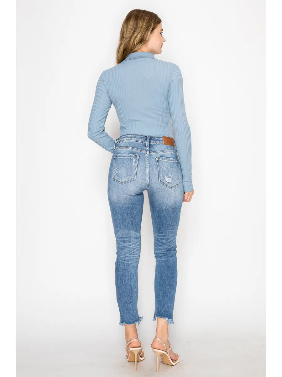 Leslie Mid Rise Ankle Cigarette Jeans