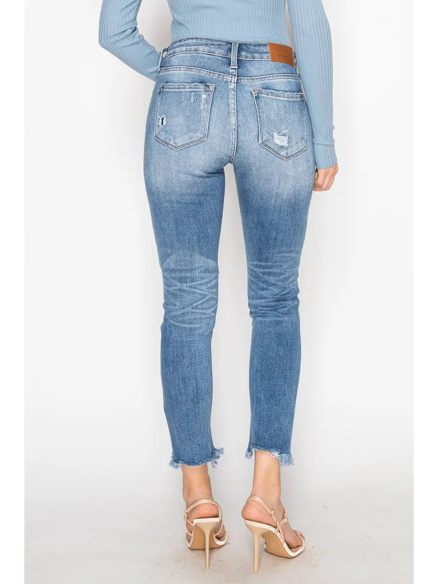 Leslie Mid Rise Ankle Cigarette Jeans