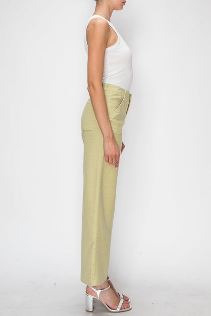HIGH RISE WIDE LEG SAGE JEANS