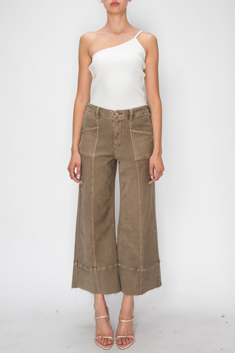 HIGH RISE SLIM CROP PALAZZO