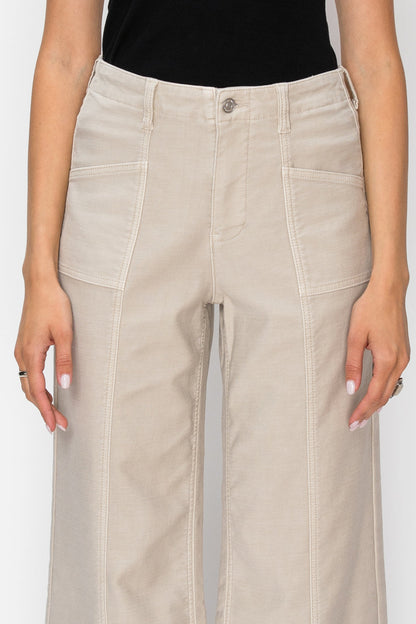 HIGH RISE SLIM CROP PALAZZO JEANS