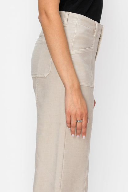 HIGH RISE SLIM CROP PALAZZO JEANS