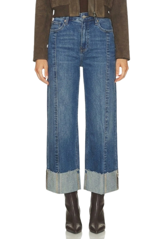 ULTRA HIGH RISE A-WIDE JEANS WITH 4 1/2" CUFF