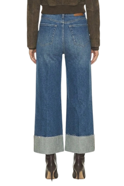 ULTRA HIGH RISE A-WIDE JEANS WITH 4 1/2" CUFF