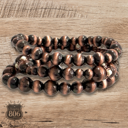 Western burnished bead bracelet set