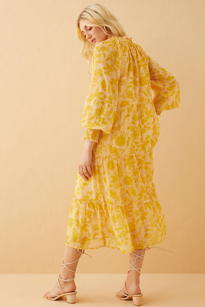 Eliana Gold Empire Dress