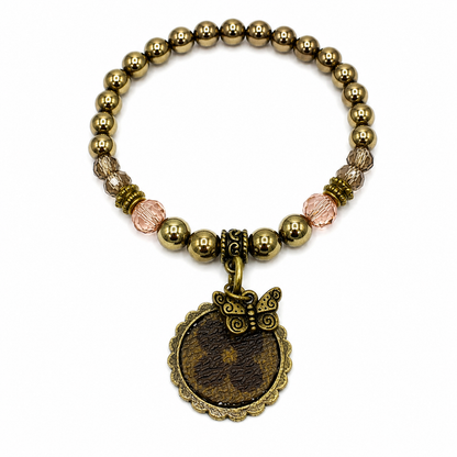 Metallic Muse Upcycled Hematite & Crystal Bracelet