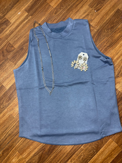 The Cloud Basic Mock Tank *Denim