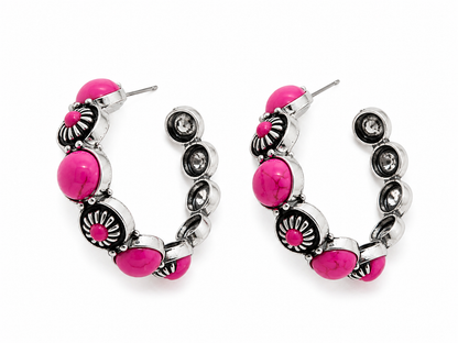 Gem Illusions™ Fuchsia Fiesta Hoops