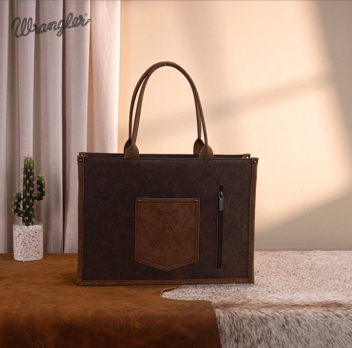 Wrangler Buckle Concealed Carry Large Tote