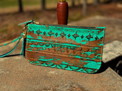 Classic Leather Clutch with Inside Pocket