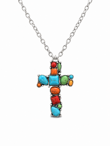 Gem Illusions™ Painted Faith Cross Necklace