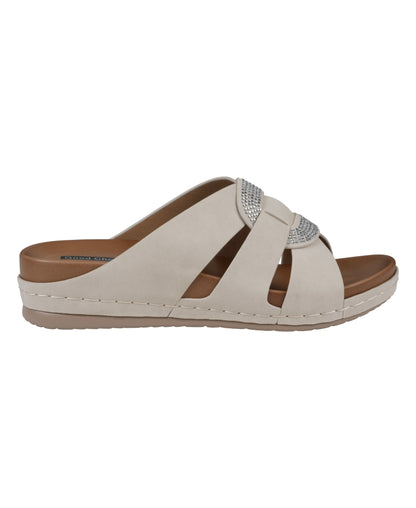 Women's Betsy Nude Embellished Comfort Sandals