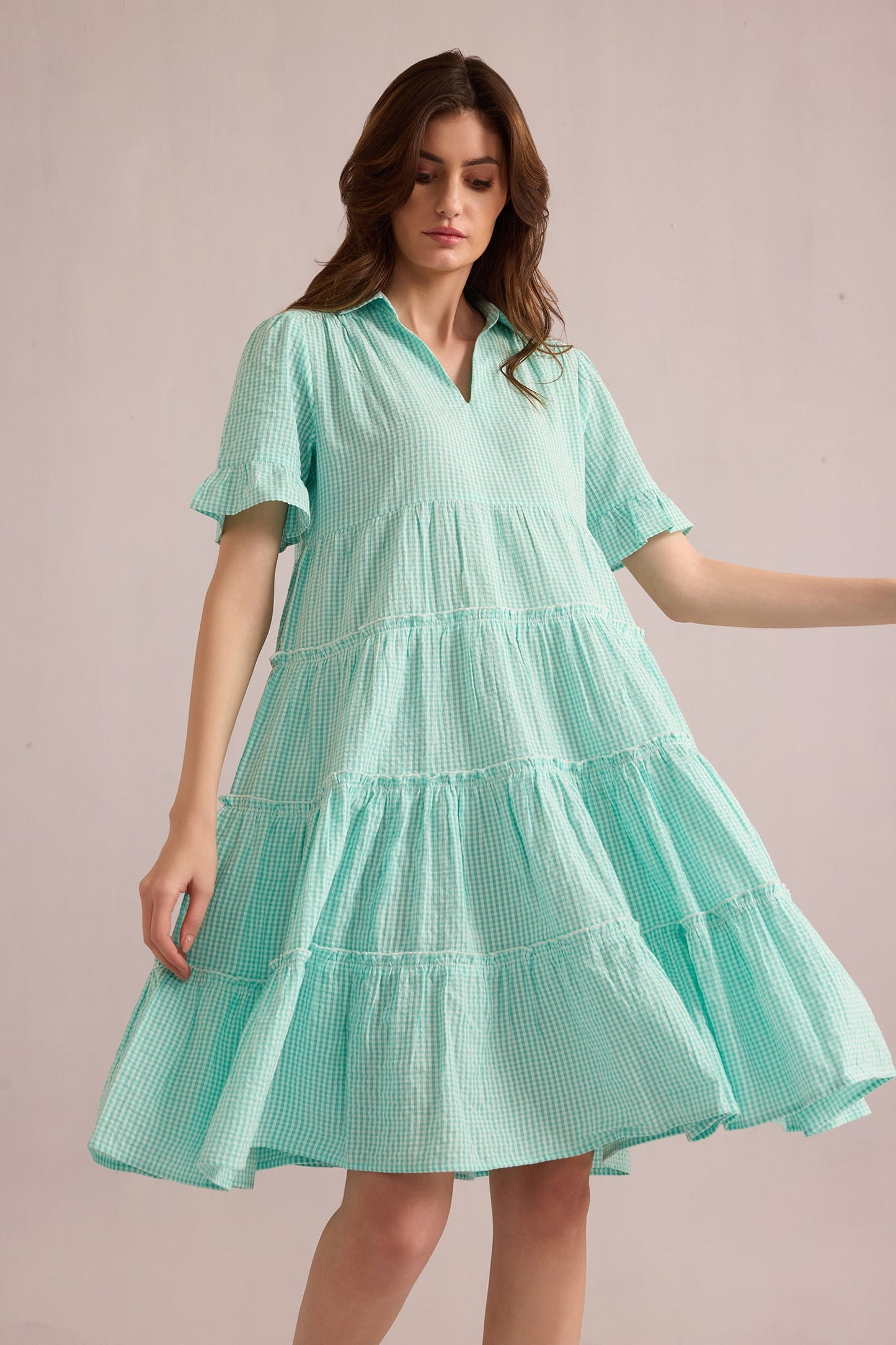 Aubrey's Gentle Morning Dress In Sky Blue