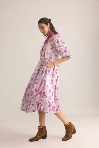 Sweet Syllable Shirt Dress in Lilac Tonic