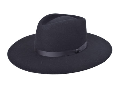 Wool Felt Flat Brim Hat Trendly Giza