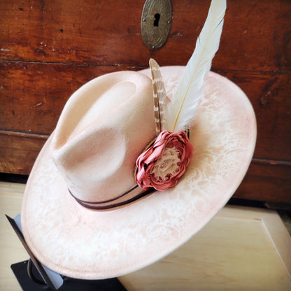 CUSTOM Hand-Painted Cowgirl Western Boho Hat A121