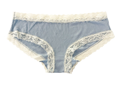 Rib Modal Cheeky with Contrast Lace, XS-2X
