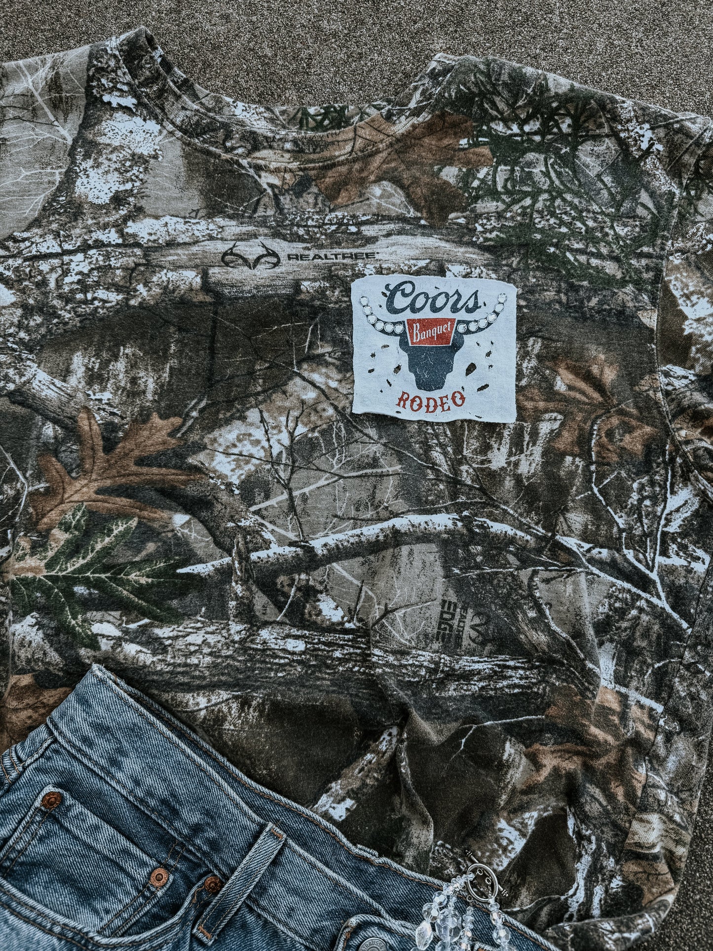 Upcycled Coors Banquet Rodeo Realtree Camo Rework (One-of-One) | Size XL Shirt
