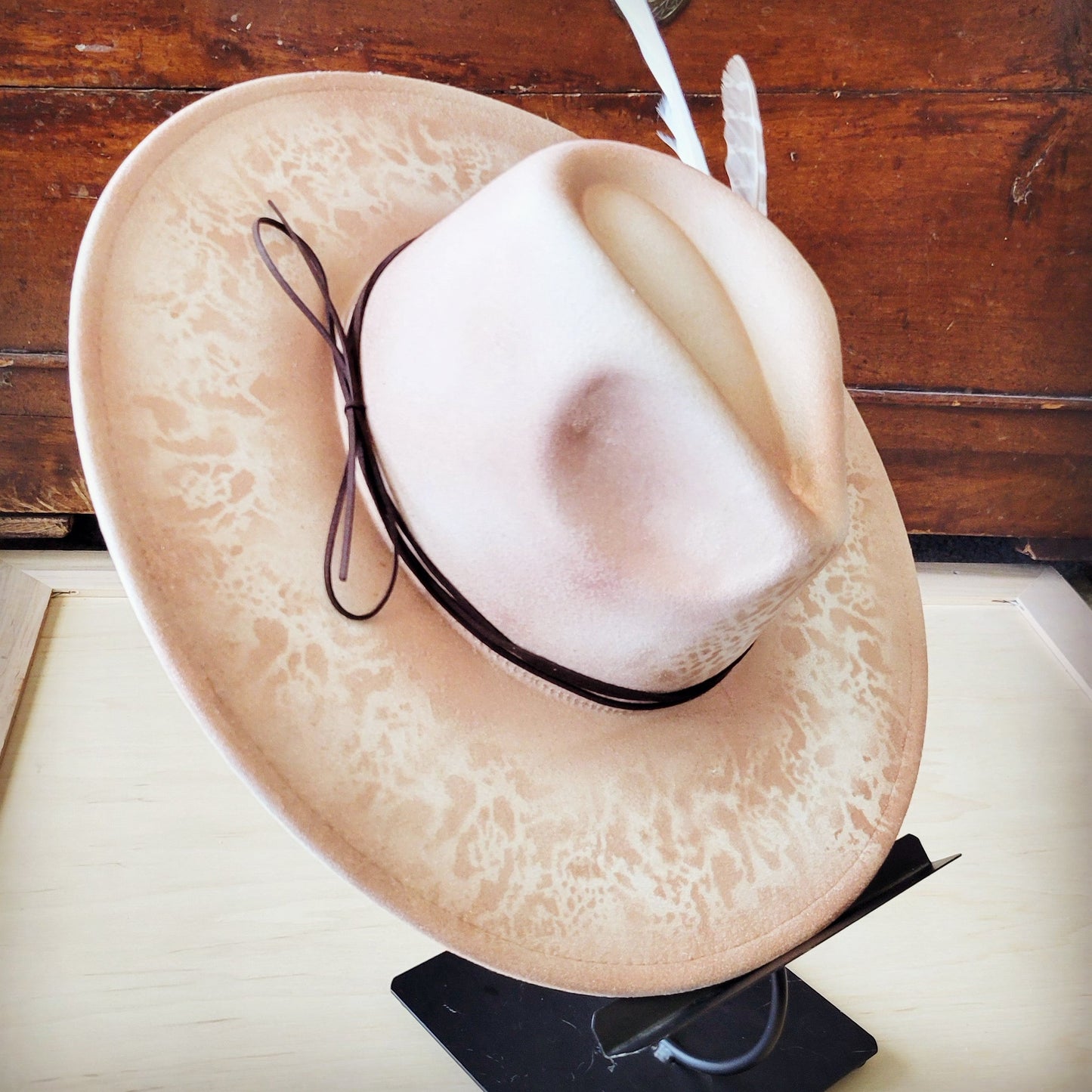 CUSTOM Hand-Painted Cowgirl Western Boho Hat A121