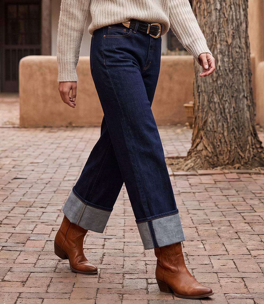 Cuff Cropped Jeans