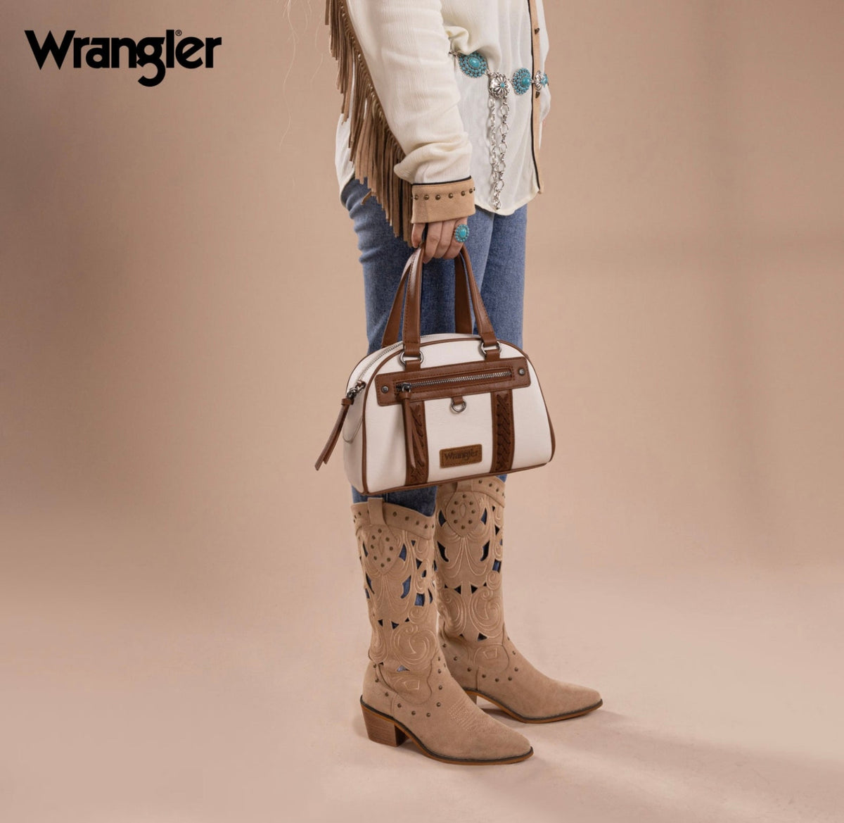 Wrangler Whipstitch Collection Satchel/Crossbody Bag-Multiple Colors