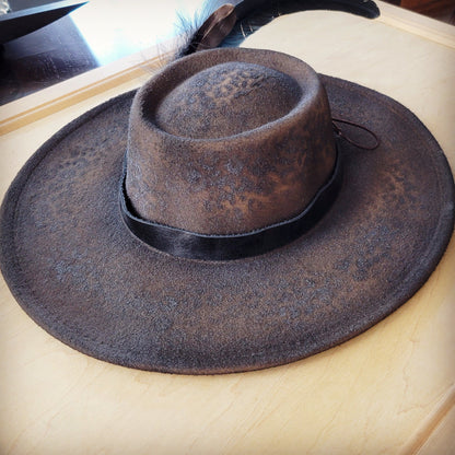 CUSTOM Hand-Painted Cowgirl Western Boho Hat A100