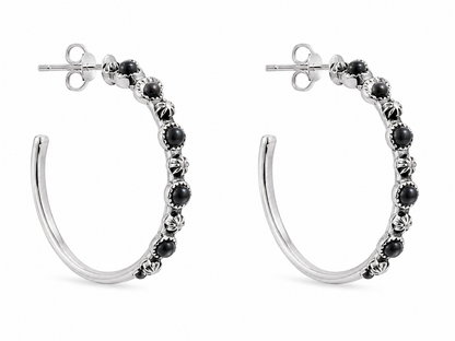 Gem Illusions™ Midnight Prairie Hoops
