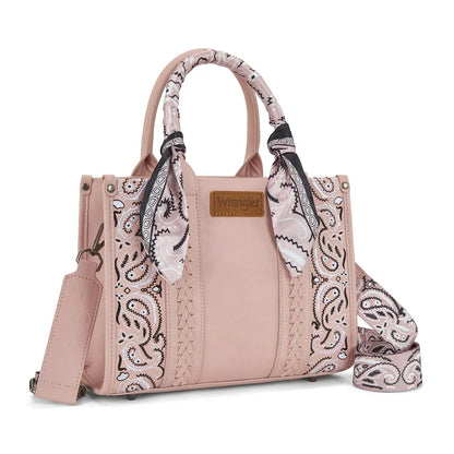 Wrangler Braided Paisley Bandana Tote Bag