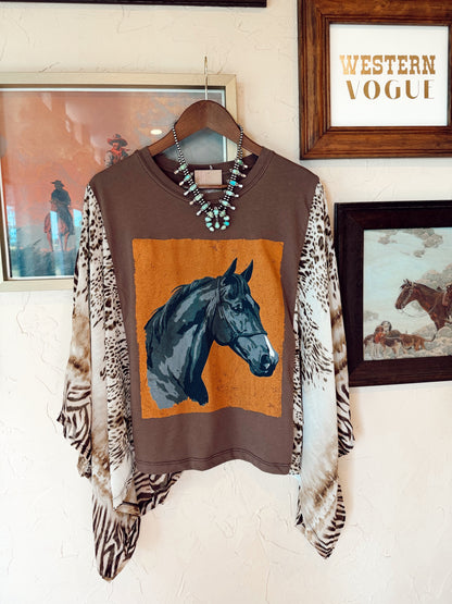The Langley Animal Print Top