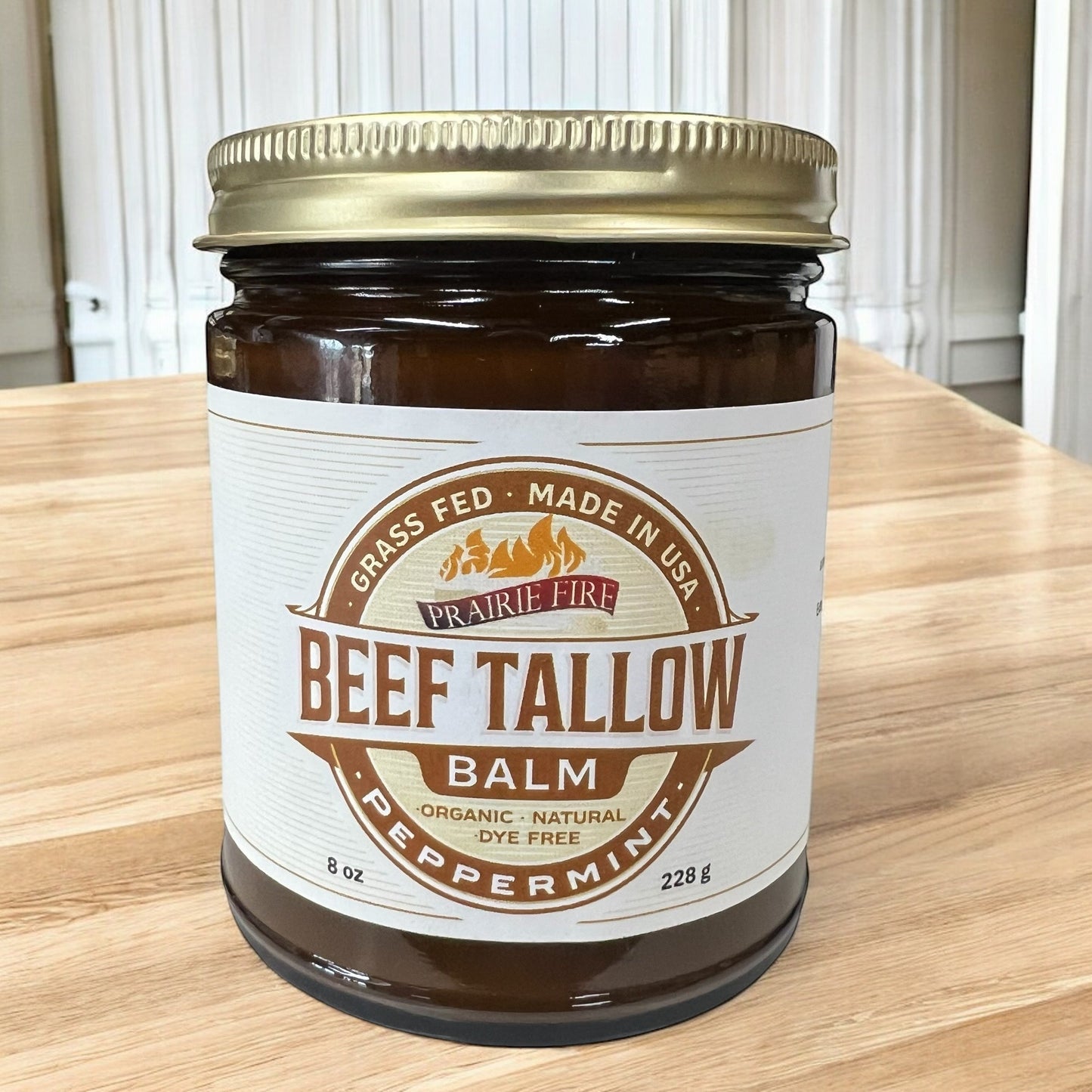 Grass Fed Beef Tallow Balm - 8 oz - Made in USA - Organic Grass Fed and Finished - Moisturizing Skin Care