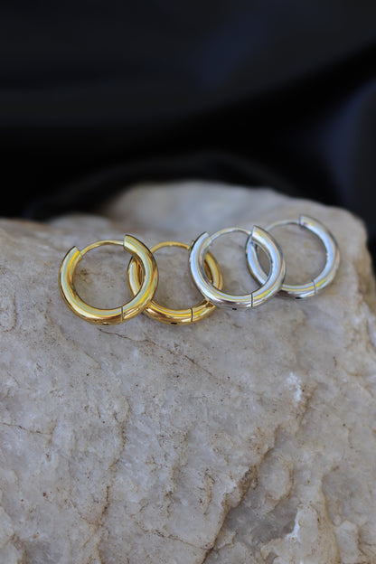 Mara Hoops - Water Proof Stainless Steel (Gold and Silver)